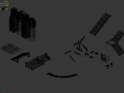 Game Building Accessories - Stairs 2701 3D model