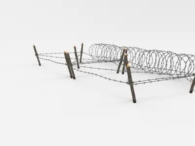 Barb Wire Obstacle 3D model buy