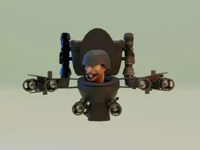 exa-Claw Skibidi Toilet 3D model