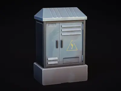 Electrical Boxes - Urban - Stylized Pack Low-poly 3D model