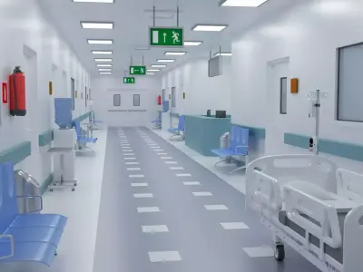 Hospital Hallway 3D model