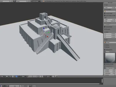 ziggurat ancient egyptian structure Low-poly 3D model
