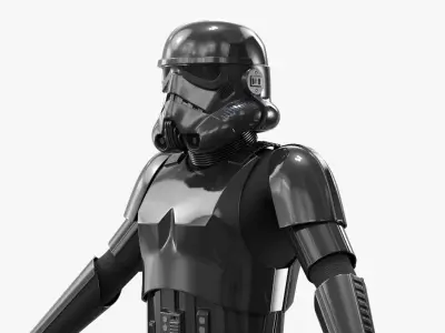  Star Wars Shadow Trooper and Blaster A-Pose 