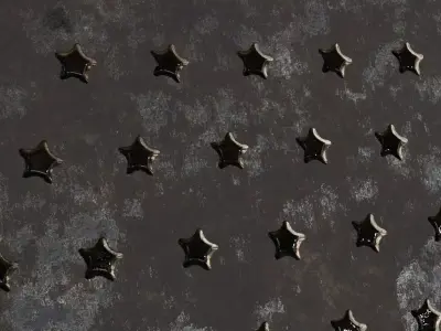 Star Rusty Black Metal Plate PBR Seamless Texture