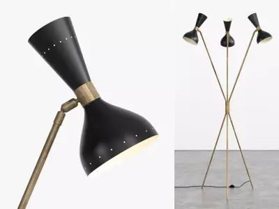 Tripod Floor Lamp Free 3D model