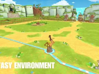 Fantasy Environment - Stylized Farm Low-poly 3D model