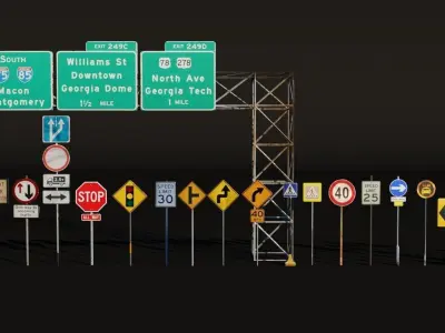 Asset Pack 2 City Decoration Low-poly 3D model