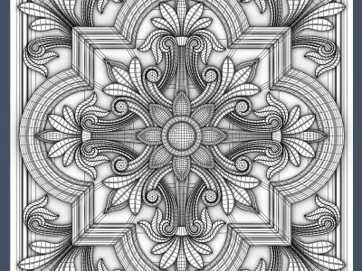 Decorative Ceiling Tile 3D model