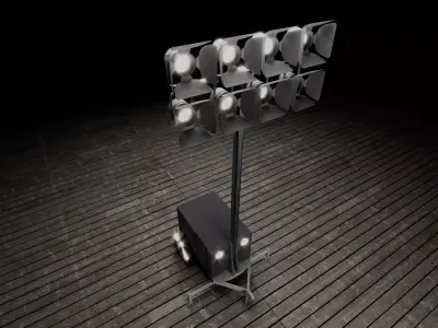 Portable Lighting Tower 3D model