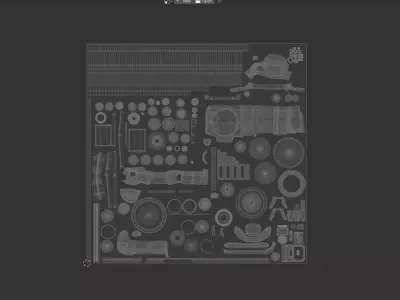 Digital camera Low-poly 3D model