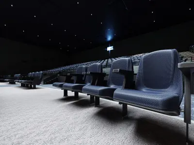 Immersive Cinema Interior – High-Quality PBR Texturing