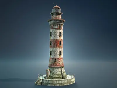 Abandoned Lighthouse Game Ready Low-poly 3D model