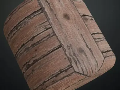 Weathered Old Barn Wood Planks PBR Seamless Texture