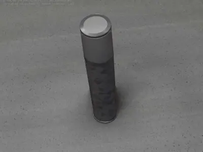 Galvanized Light-Column -18- Street-Light 9 Low-poly 3D model