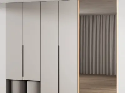 536 cabinet furniture 17 modular wardrobe cupboard 2 3D model