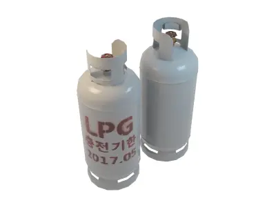LPG Gas Tank Low-poly 3D model
