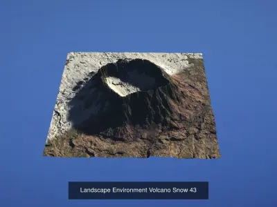 5 Landscape Environment Volcano Snow Volume 09 3D Model Pack