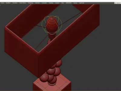 Silver Sculptural Table Lamp Liang and Eimil Folie Low-poly 3D model