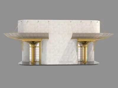 Entrance islamic grand mosque 3D model