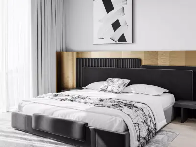 Bedroom interior scenes 3D model V7