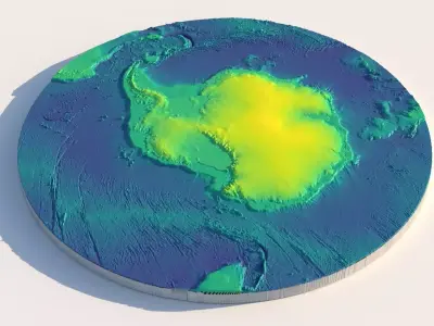 Antarctica Terrain country 3D model