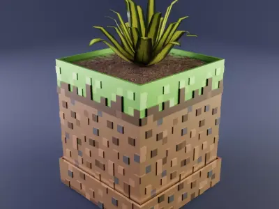 Minecraft vanilla cube pots Free 3D print model