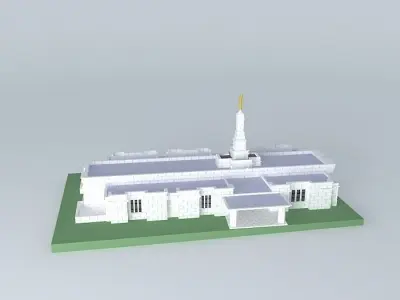 LDS. Templo Mormon, Adelaide Australia 89 th. operating Temple. Free 3D model