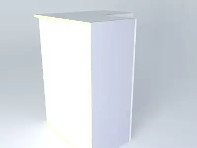 WC1DPC box with light Free 3D model