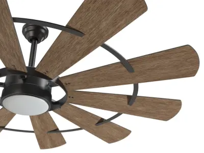 Henderson Integrated LED Indoor Ceiling Fan with Light PBR 3D model