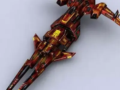 3DRT - Sci-Fi Fighters Fleet  - Fighter 6  Low-poly 3D model