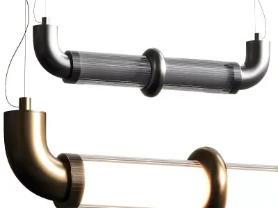 Stillux Lighting Lab Tube Horizontal Pendant Lamp 3D model