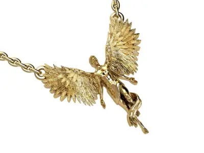 angel pendant wings printed 3D print model
