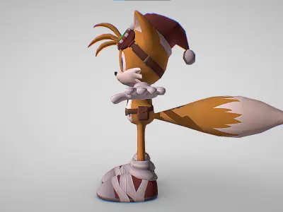 Tails Xmas - Sonic Dash 2 - Sonic Boom - Sonic The Hedgehog Low-poly 3D model