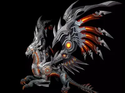 cyber dragon 3D model