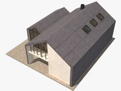 Modern House Low-poly 3D model