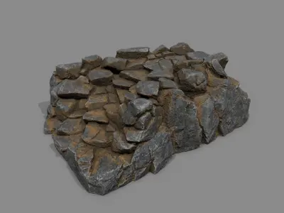 Old Stairs Low-poly 3D model order