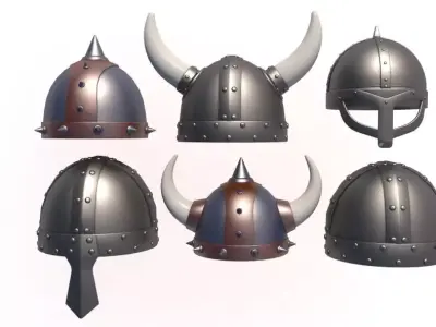 Helmets Collection 3D model