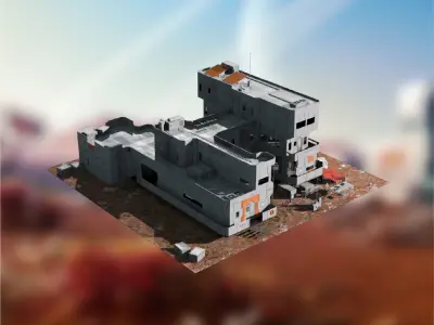 Space Settlements Low-poly 3D model