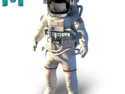 NASA Astronaut - PBR Low Poly Rigged and Ready for Animation Low-poly 3D model