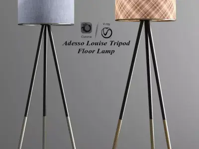 Adesso Louise Tripod Floor Lamp 3D model