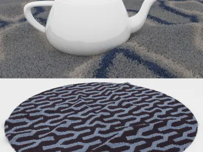 Round Rug Set 82 3D model