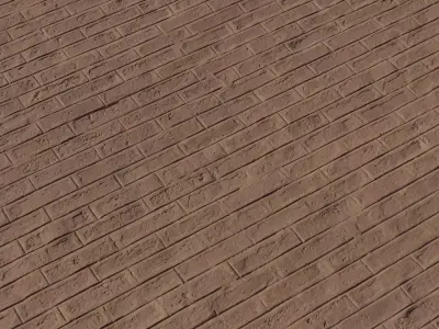 Old Red Clay Brick Wall PBR Texture Texture