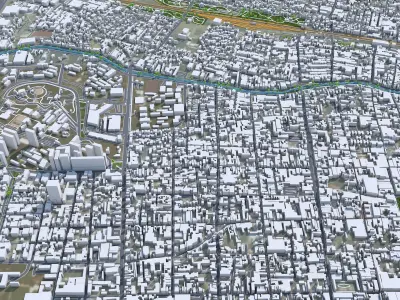 Queretaro Mexico 45km Low-poly 3D model