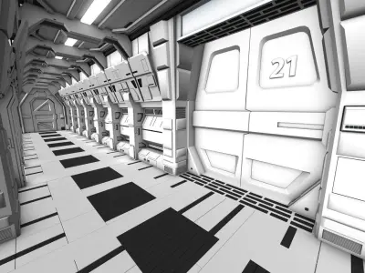 Sci-FI Corridor 3D model