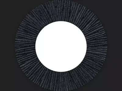 Regina Andrew Mirror - Slate Mirror Round Black Low-poly 3D model