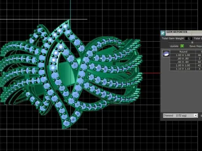 Diamond Ring for Women 3D print model 29