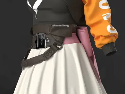 Sci-Fi Fantasy Wear 03 - 63 Marvelous Designer and Clo3D 3D model