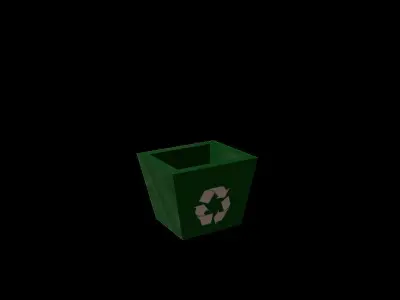Simple Recycling Container Pack Low-poly 3D model