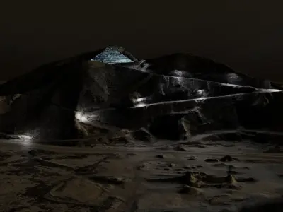 Pyramid Quarry Landscape 3D model