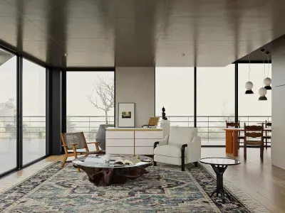       villa interior scenes 3D model